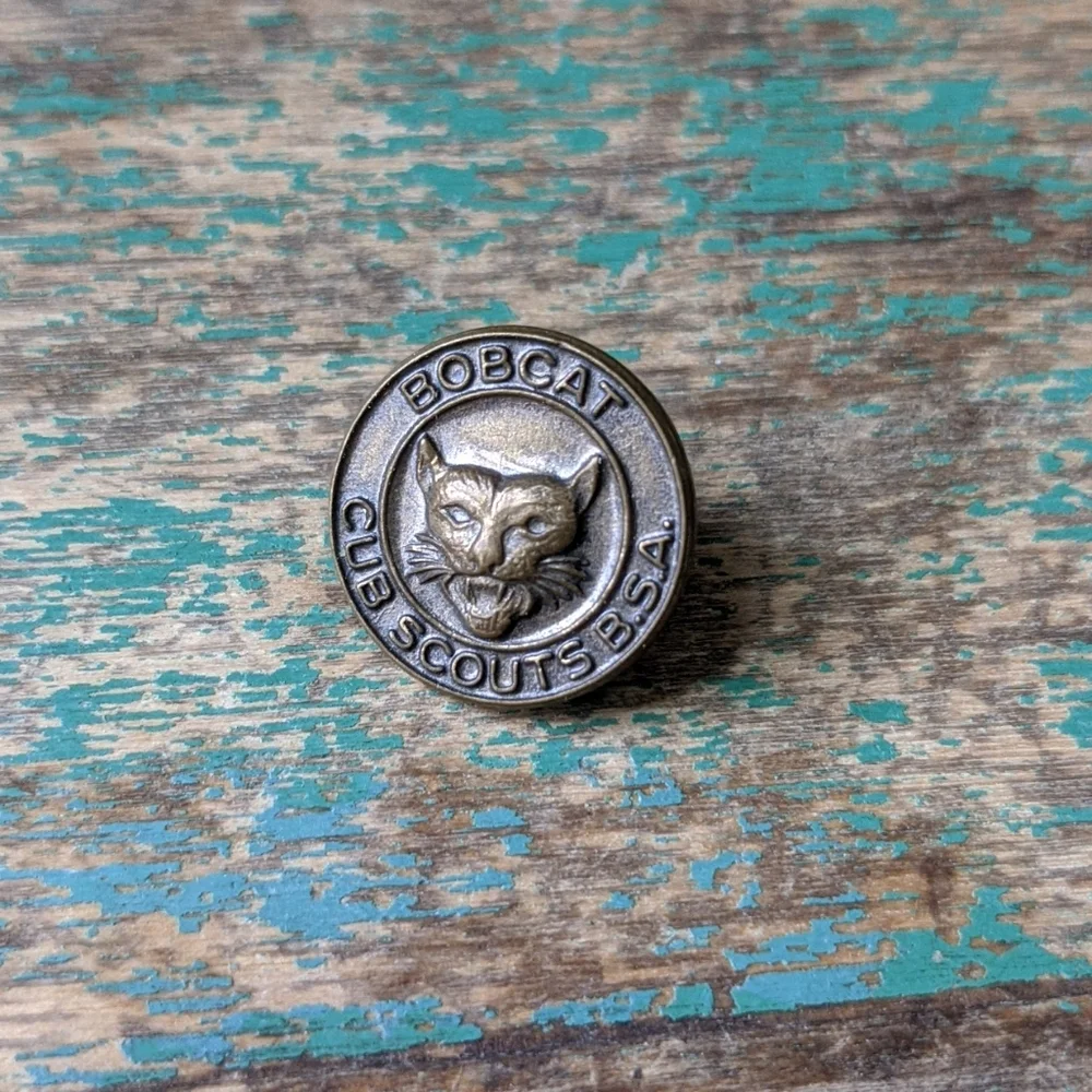 Vintage 1960s Bobcat Cub Scouts B.S.A. Lapel Pin